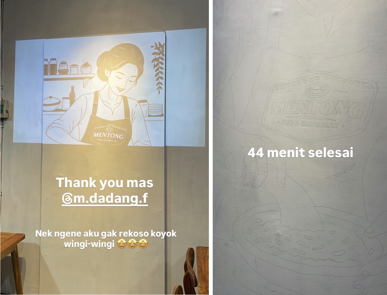 Mural pakai Proyektor
